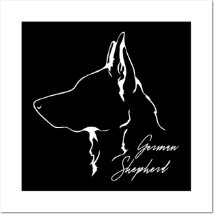 German Sheperd Dog Profile K9 dog Posters and Art